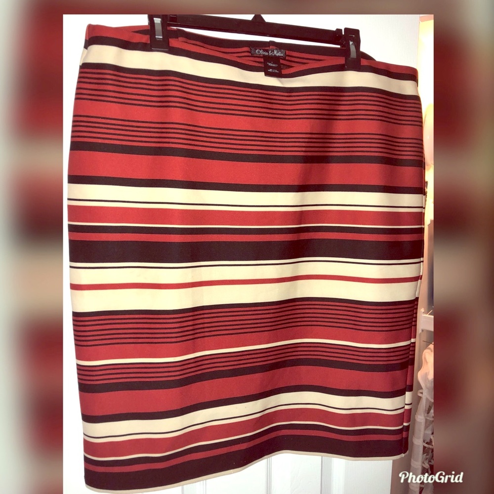 Striped pencil skirt